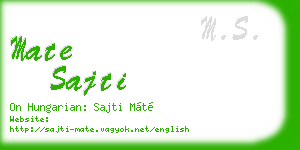 mate sajti business card