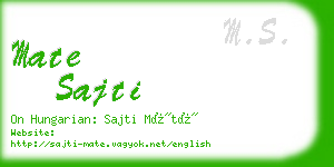 mate sajti business card